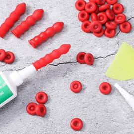 20 Pack Universal Fit Caulk Tube Latex Sealing Caps, Caulk Saver Cover Sealer for Sealing and Preserving Open Caulking Tube, Red