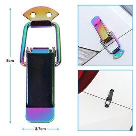 JNNJ Car Bumper Clip Hasp, Car Boot Mudguard Hatch Lid Quick Release, Car Universal Accessories for Racing Car, Truck, Bumper, Trunk, Mudguard and Hatch Cover (Dazzle Farber)