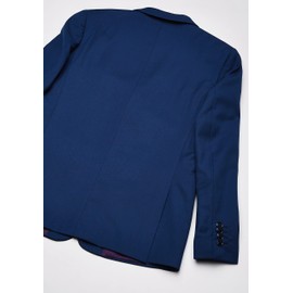 Isaac Mizrahi Boys' Big 2Pc Slim Cut Wool Blend Suit, Cobalt Blue, 8