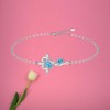 Turtle Anklet Blue Opal Sea Turtle Ankle Bracelet for Women