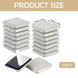 Heavy Furniture Sliders Effortless Moving Pads for Carpet, Hard Floors, Durable Glide Discs for Sofas, Tables, Cabinets(Square, 40mm, 16Pcs)