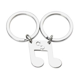 Best Friend Matching Gifts Keychains for Couples Valentines Day Gifts for Her Him Music Note Friendship Gifts for Girls Boys Funny Music Lover Gifts for Women Men Graduation Gifts for Friends