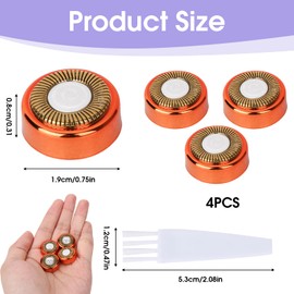 Hair Remover Replacement Heads for Flawless – 4pcs Finishing Touch Compatible Replacement Blades for Precision Grooming and Smooth Skin