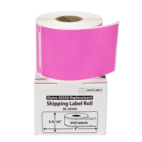 HOUSELABELS Compatible DYMO 30256 Pink Shipping Labels (2-5/16" x 4"),