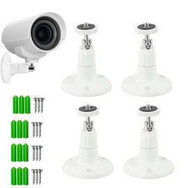 Pack of 4 Ring Camera Mount, Camera Holder, Ring Camera Outdoor Mount, 360 Degree Adjustable for Indoor and Outdoor Use, Camera Mount Security Camera Holder for Indoor and Outdoor Use (White)