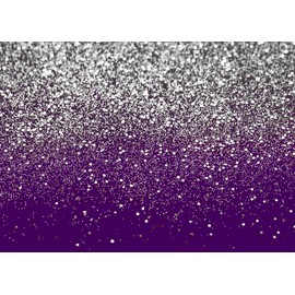 LYCGS 7x5ft Purple Bokeh Backdrop Birthday Silver Spots Bokeh Wedding Prom Graduation Photography Background X-223