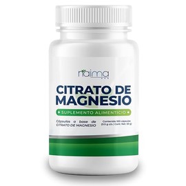 NAIMA Citrato de Magnesio 100 Cápsulas | Suplemento Alimenticio | Ingredientes Naturales