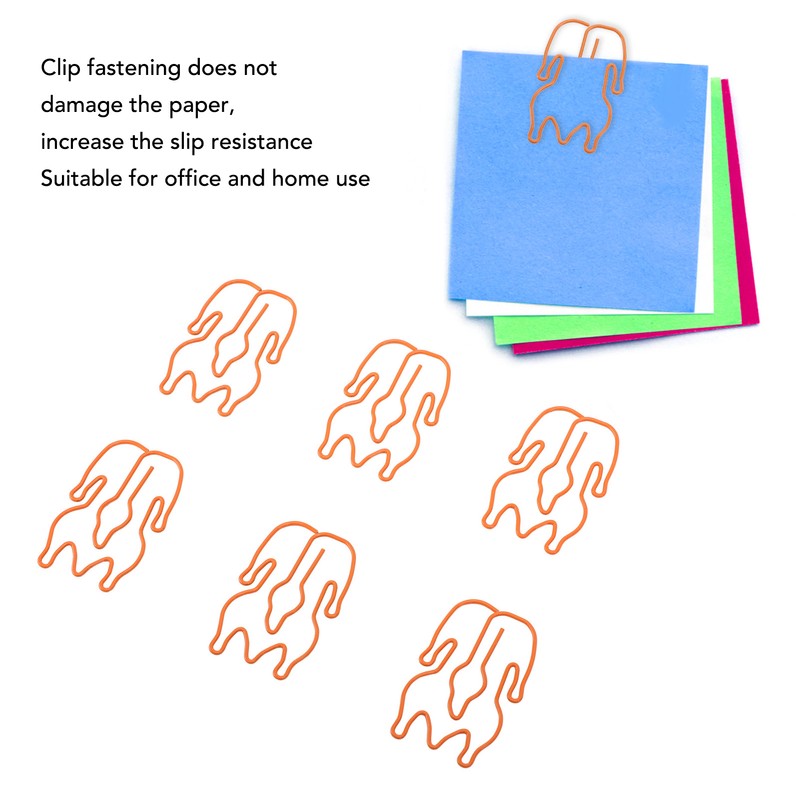 100pcs Paper Clips Cute Duck Shaped Decorative Metal Paperclips with