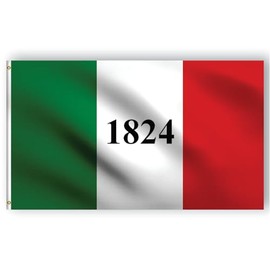 DMSE Alamo 1824 Texas Historical Battle Flag 3X5 Ft Foot 100% Polyester 100D Flag Banner UV Resistant (3'X5' Ft Foot)