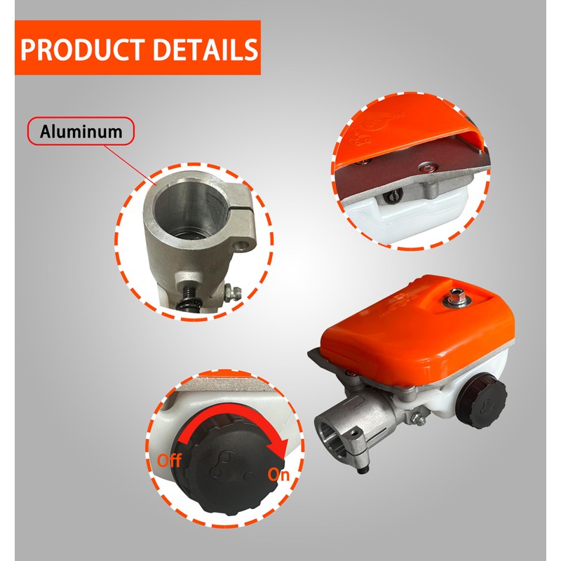 Demasion is 26mm 7 teeth Chain Saw Gearbox Fits for