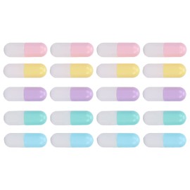 Mini Empty Lipstick Tubes, Capsule Shaped 20pcs Refillable Lip Gloss Tubes Cute Lip Balm Bottles Cosmetic Applicator Lip Glaze Container for Travel