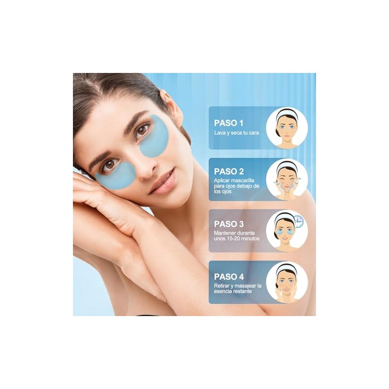 2Caja Parches para Ojos con Ácido Hialurónico y 1Caja Mascarilla