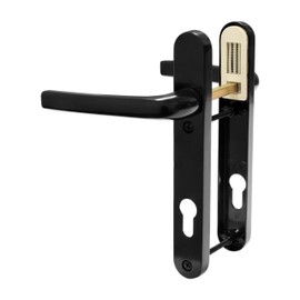 UPVC Door Handle Avocet Pioneer Sprung 92mm PZ Double Glazing Pair Set Patio PVC Black 215mm