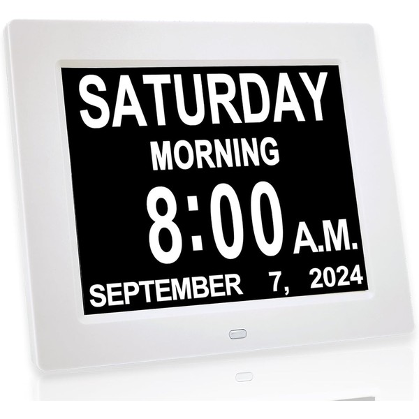 Hiseeyo 8 Inch Digital Clock, Digital Alarm Clock with Automatic