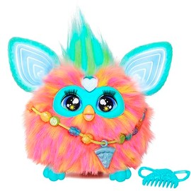 Furby Coral Peluche Electrónico Interactivo, Habla, Canta, se Ilumina y responde a su Voz, con 15 Accesorios de Moda para niños y niñas de 6 años en a