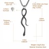 HZMAN Retro Snake Necklace for Men Women Stainless Steel Gothic