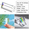 Kanayu 12 Pack Clear Triangular Prism Optical Glass Triangular Prism