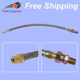 DUCO® PTFE STEAM HOSE w/SS BRAIDED FOR PRESSING MACHINES (1/4" x 1/4" Union, 24" LONG)