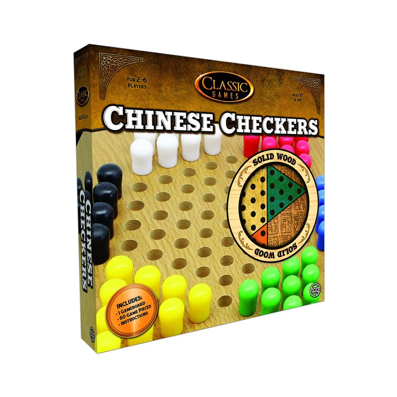 TCG Toys Solid Wood Chinese Checkers, 10"