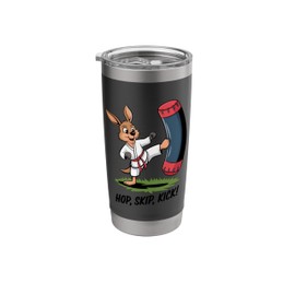 Karate Kangaroo Hop Skip Kick Martial Arts Stainless Steel Insulated Tumbler