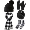 KIKVTER Women's Hat Scarf Winter Set, Winter Hat Scarf Gloves