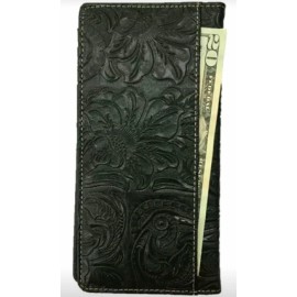 ss Men Wallet Western Bifold Check Book Style W050 Cross Black