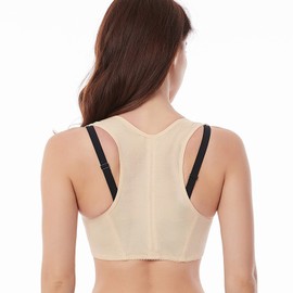 Werena Women Posture Corrector Back Brace Support Bra Shaper Vest Sleeveless Shapewear Tops(Classic Beige#1, XX-Large)