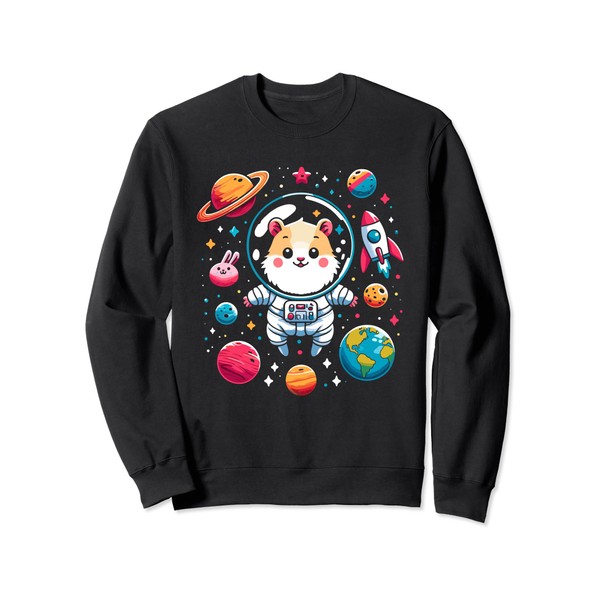 Astronaut Hamster Spaceman Hamsters Pet Rodent Space Sweatshirt