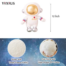YRXRUS Spaceman Pillows, Astronaut Plush Throw Pillows, Space Series Decor for Boys, Girls, Birthday Party, Gift Decoration, Ultra Soft & Comfortable