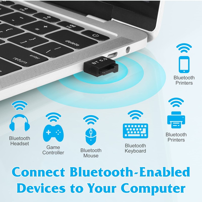 Bluetooth Adapter for PC, UrbanX USB Mini Bluetooth 5.0 Wireless