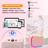 Portable Bluetooth Karaoke Machine with 2 Microphones and Dynamic Lights