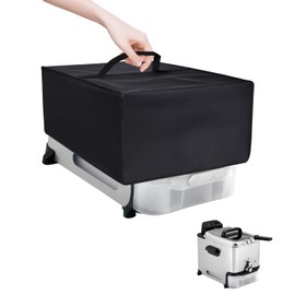 NUENSS-ROR Deep Fryer Cover Heat-Resistant Dust-proof Waterproof Deep Fryer Protective Cover Lid Compatible with T-fal 3.5L Stainless Steel Deep Fryer FR702D51 (20.9"D x 15.7"W x 12.6"H) (Silver)