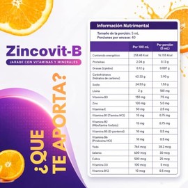 Apex Zincovit-B Jarabe Multivitamínico