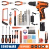 COMOWARE 16.8V Cordless Drill Set Combo Kit, 153 Pcs Tool
