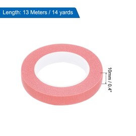 sourcing map 4 Pcs 0.4 Inch Wide 14 Yards Pink Masking Tape Painters Tape Rolls for Home Office Commercial Contractor Clean Drip-Free Painting Wide Crepe Paper