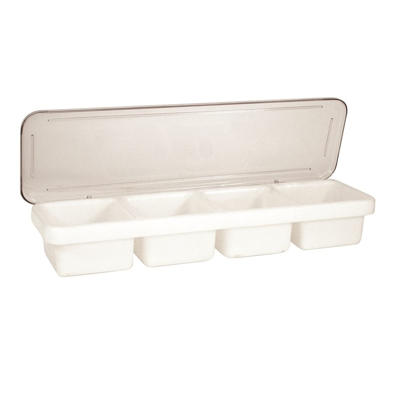 New Cocktail BAR 4 Compartment Condiment Dispenser Lemon Lime Plastic
