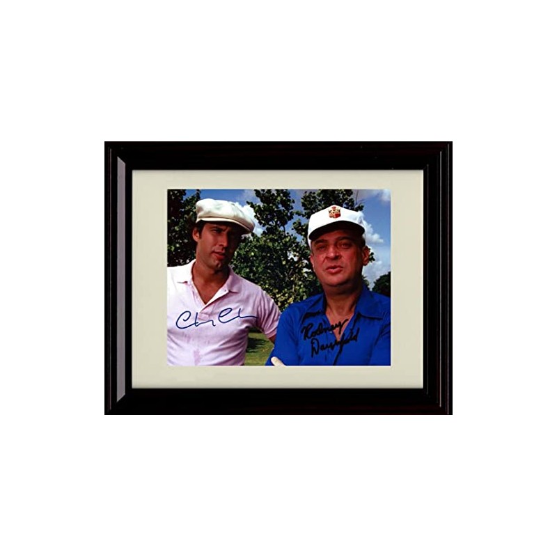 Chevy Chase and Rodney Dangerfield Autograph Promo Print - Framed