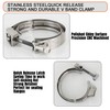 Elifecenter 3.5 Inch Exhaust V band Clamp T304 Stainless Steel
