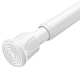 AIZESI Tension Curtain Rod 26 to 48 Inch White Expandable Spring Tension Rod Small Adjustable Curtain Rods for Window, Doorway, Closet, Bathroom, Kitchen