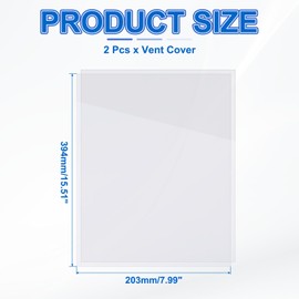 PATIKIL PET Vent Covers 16"x8", 2 Pcs Floor Wall Air Registers Cover Vent Blocker for Floor RV HVAC Fireplace Furnace Air Registers, Clear