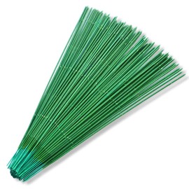 100 Pieces Floral Wire Stems 18 Gauge, Flower Wire Stems for Bouquet Craft, Green Florist Wire for Paper Flower Artificial Flower Arrangement DIY Making Supplies, 12 Inch