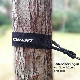 Tarent Hängematte Outdoor Ultraleicht mit Seilabdeckungen, 300kg Tragkraft Hammock (270x140 cm), Atmungsaktiver, Schnell Trocknender Nylon Fallschirm, Hängematten, Camping Zubehör