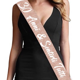 30 Anni Rose Gold Sash