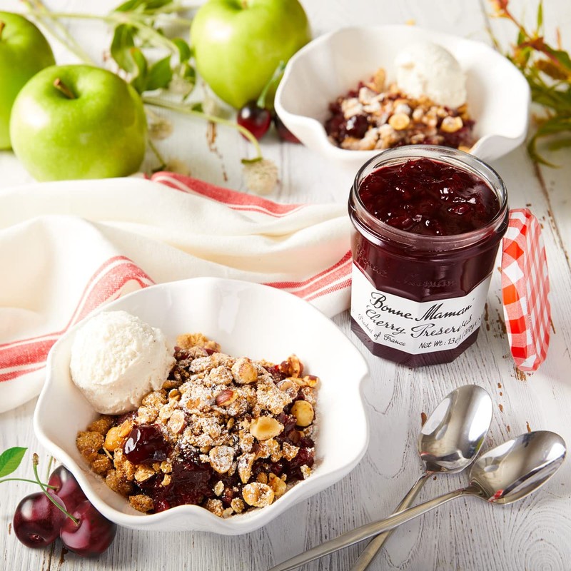Bonne Maman Cherry Preserves, 13 oz Glass Jars (Pack of