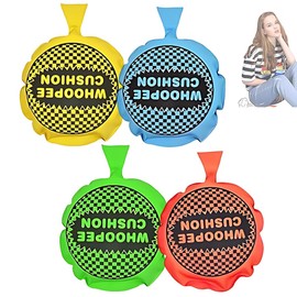 JUGUTA Pack of 4 Fart Cushions, Large Loud, Self-Inflating Cushion, Funny Whoopee Cushion, Prank Props, Party Toy for Adults and Children (10.5 cm)