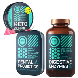 WILD FUEL WILD FUEL Dental Probiotics, Keto Gummies with MCT Oil and Digestive Enzymes Bundle