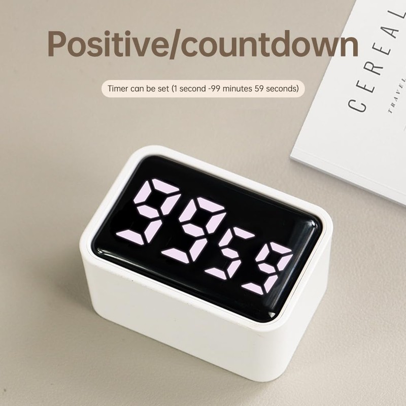 MUNEFE Digital Kitchen Timer, Magnetic Countdown Countup Timer with Large