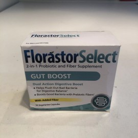 Florastor Select Daily Probiotic and Prebiotic Supplement 30 Veg Caps