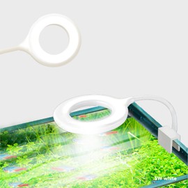 Teddykala 5-8 Gallon Fish Tank Clip On Aquarium Light with White Blue Red LEDs Small Aquarium Light, Full Spectrum Fish Tank Light with USB Port and 360 Degrees Flexible Rotate