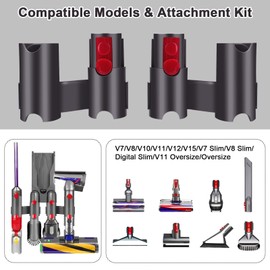 BellaGesundheit 2 St1ck Zubeh?rhalter, Dockingstation Wandhalterung Kompatibel mit Dyson V7 V8 V10 V11 V15 Outsize Staubsauger
